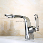 Chrome bath shower mixer tap waterfall spout additional view