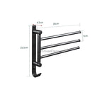 Modern Brass towel rack swivel spout detail view