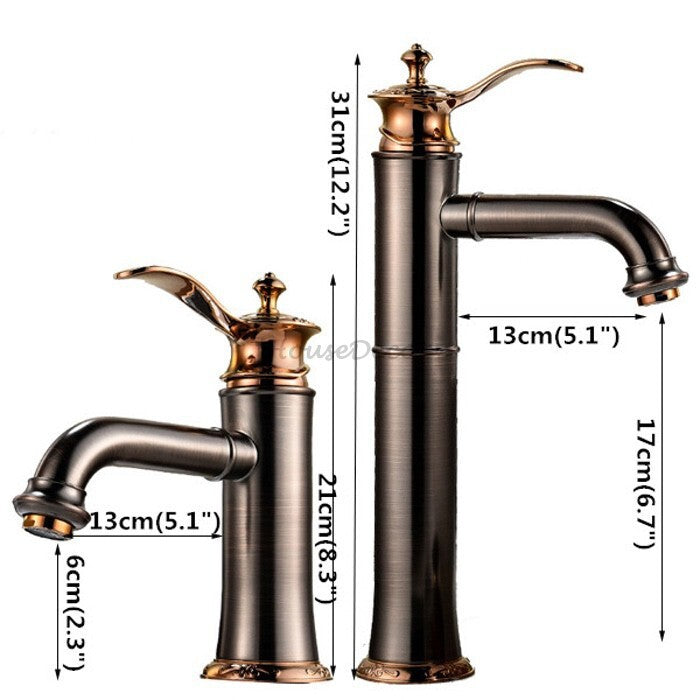Bronze bath shower mixer tap deck mounted design additional view