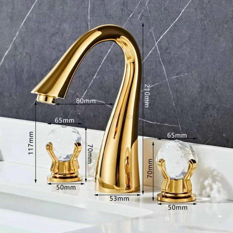 Modern bath shower mixer tap 3 hole installation additional view