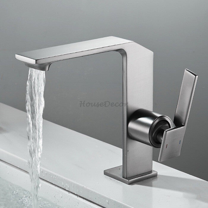 Modern bath shower mixer tap waterfall spout additional view