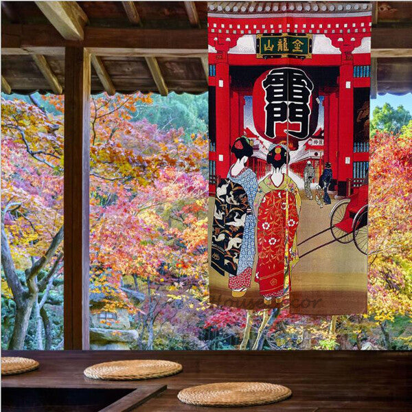 Modern Fabric doorway curtain room divider design main view