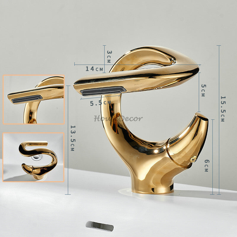 Modern bath shower mixer tap waterfall spout additional view