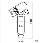 Modern shower head handheld shower set detail view