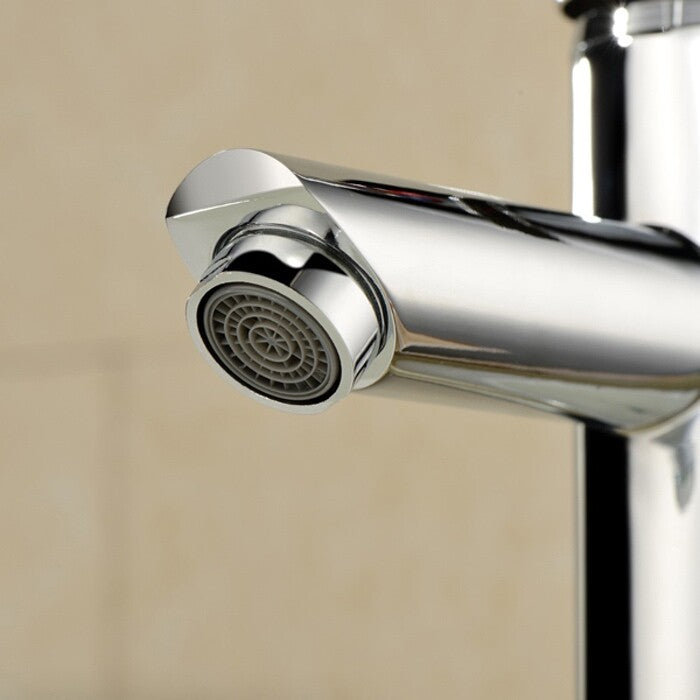 Chrome bath shower mixer tap detailed product view detail view