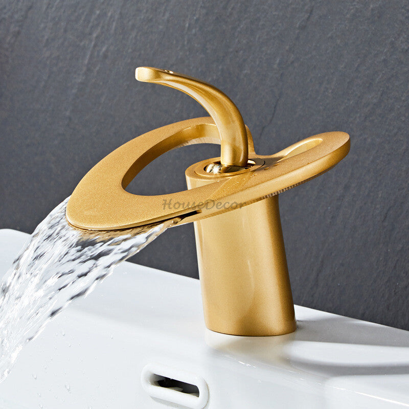 Modern bath shower mixer tap waterfall spout additional view