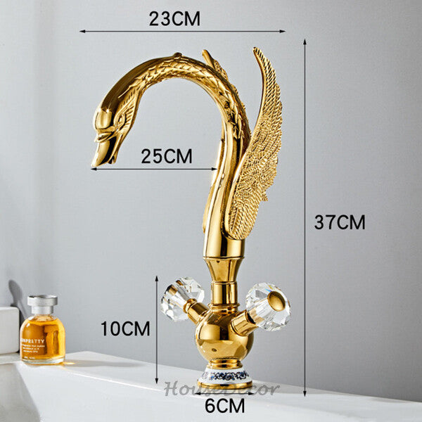Modern bathroom basin mixer tap dual handle control additional view