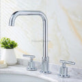 Modern bath shower mixer tap dual handle control detail view
