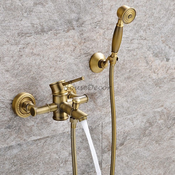 Antique Brass shower head wall mounted design additional view