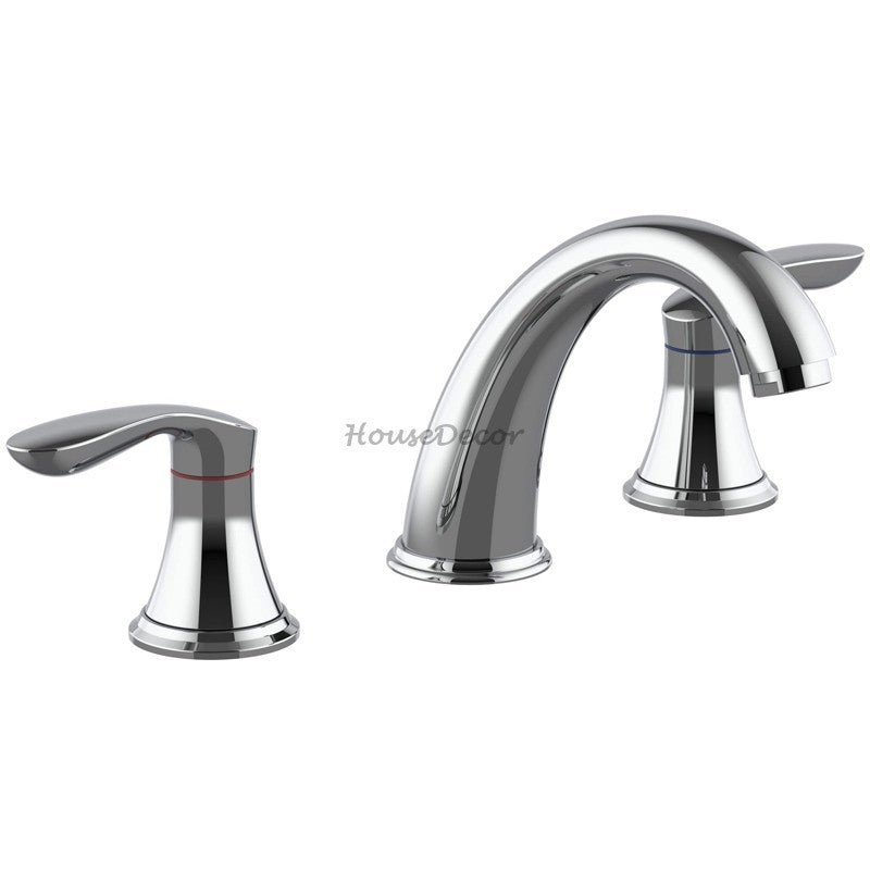 Modern bath shower mixer tap dual handle control additional view