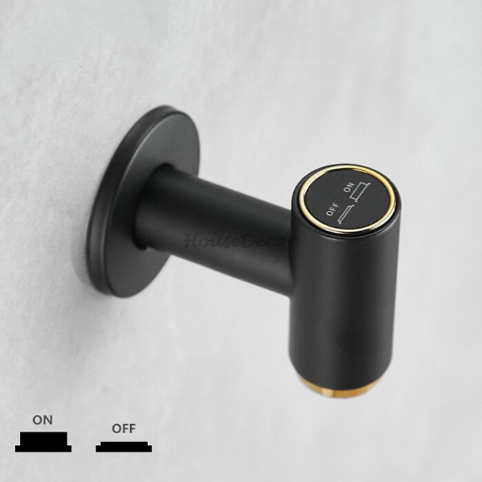 Modern utility faucet wall mounted design detail view