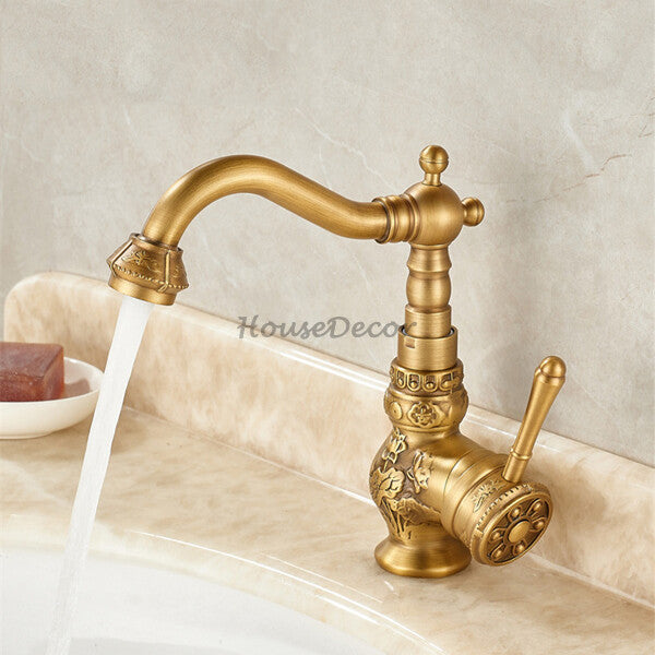 Modern Brass bathroom basin mixer tap detailed product view additional view
