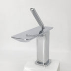Chrome bath shower mixer tap single lever control detail view