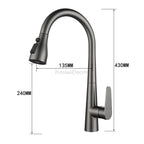 Modern kitchen sink mixer tap pull out spray additional view