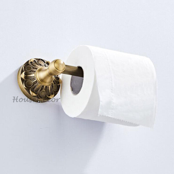 Bronze toilet paper holder wall mounted design main view