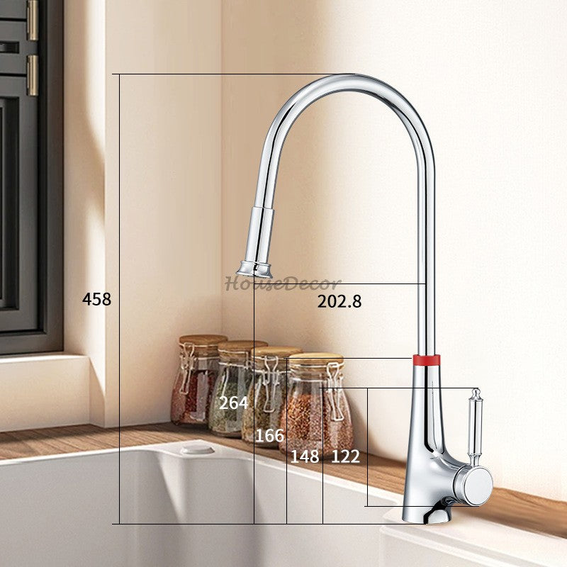 Modern Stainless Steel kitchen sink mixer tap pull out spray additional view