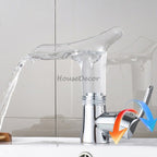 Chrome bath shower mixer tap waterfall spout additional view