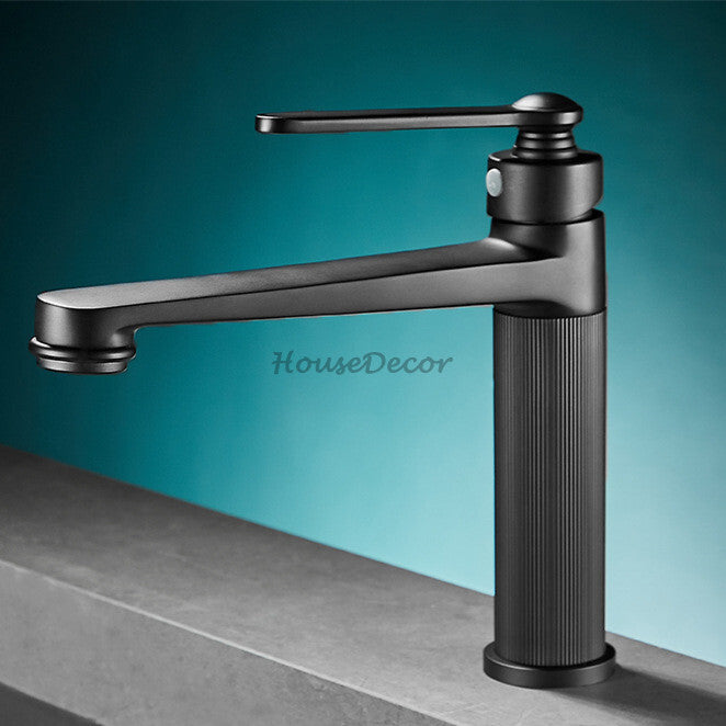Modern Brass bath shower mixer tap single lever control detail view