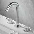 Modern Brass bath shower mixer tap deck mounted design detail view