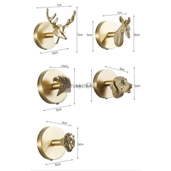 Brass robe hook wall mounted design additional view