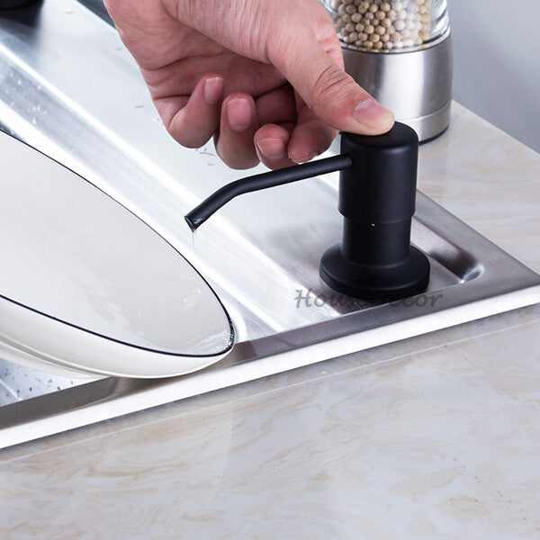 Matte Black kitchen sink mixer tap detailed product view detail view