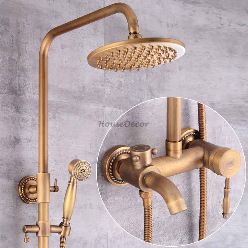 Antique Brass bath shower mixer tap detailed product view detail view
