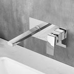 Chrome bath shower mixer tap single lever control detail view