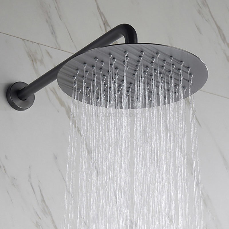 Concealed Rainfall Shower Mixer Tap Set Wall Dual Head Modern Bathroom Bath Unit