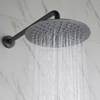Concealed Rainfall Shower Mixer Tap Set Wall Dual Head Modern Bathroom Bath Unit