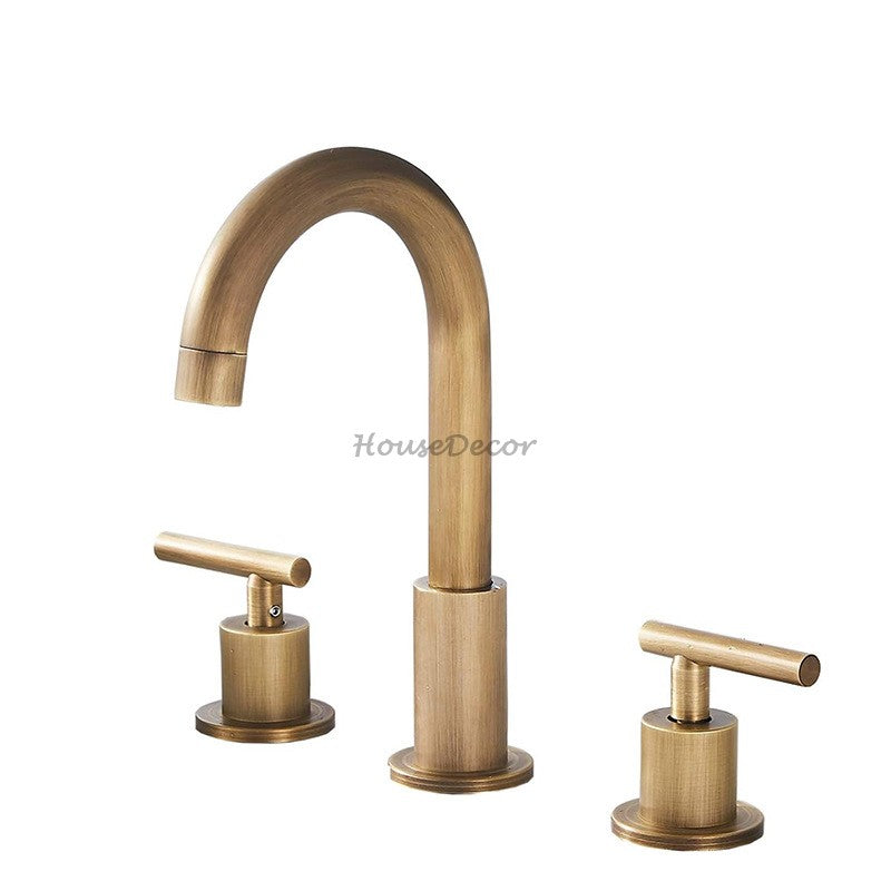Modern bath shower mixer tap dual handle control additional view