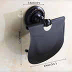 Black Brass toilet paper holder wall mounted design additional view