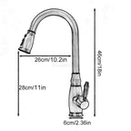 Brushed Brass Kitchen Sink Mixer Tap Pull Out Spray Mono Vintage Swivel Faucet