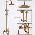 Antique Brass bath shower mixer tap wall mounted design main view