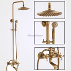 Antique Brass bath shower mixer tap wall mounted design main view