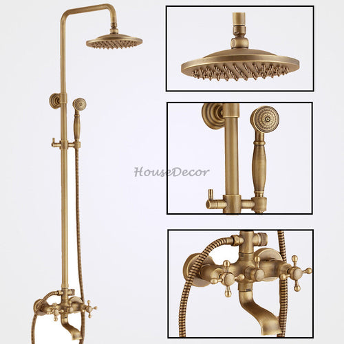 Antique Brass bath shower mixer tap wall mounted design main view