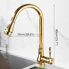 Gold kitchen sink mixer tap pull out spray additional view