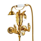 Modern bath shower mixer tap swivel spout detail view