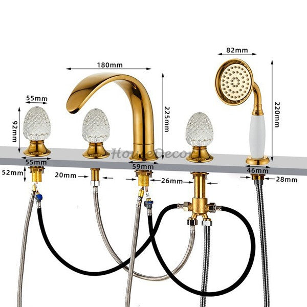 Modern bath shower mixer tap pull out spray additional view