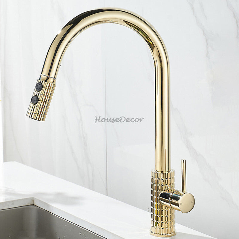 Modern kitchen sink mixer tap swivel spout additional view