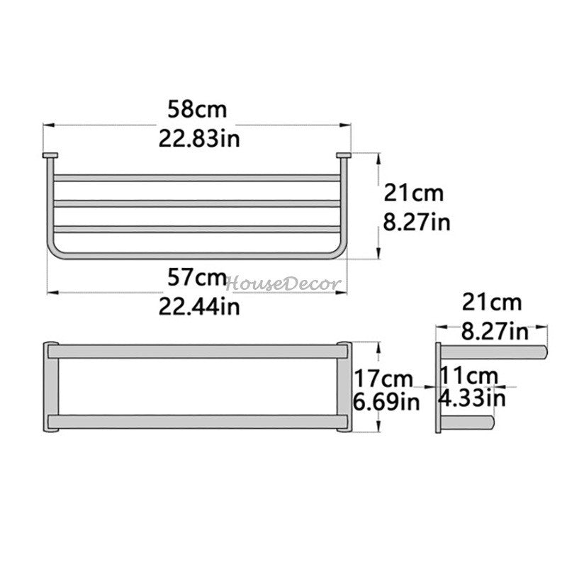 Gold toilet brush holder detailed product view additional view