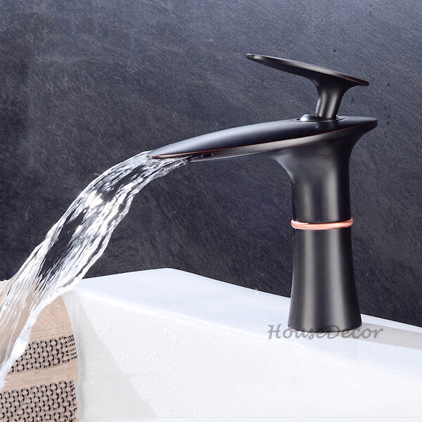 Modern bath shower mixer tap waterfall spout additional view