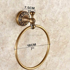 Antique Brass towel ring detailed product view additional view