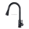 Modern Stainless Steel kitchen sink mixer tap pull out spray detail view
