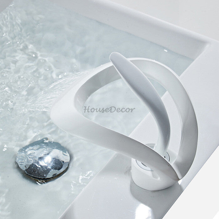Brass bath shower mixer tap waterfall spout additional view