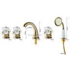 Brushed Gold bath shower mixer tap handheld shower set additional view