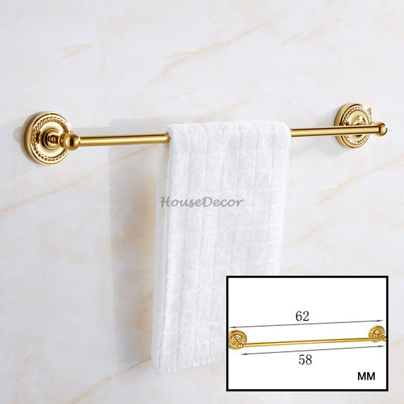 Gold Brass towel rack detailed product view additional view