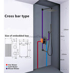 Modern bath shower mixer tap wall mounted design additional view
