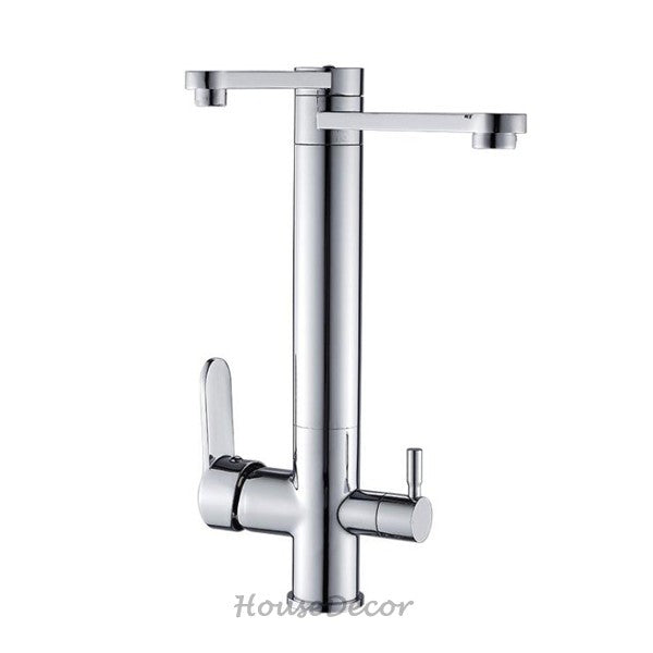 Chrome Brass kitchen sink mixer tap deck mounted design additional view