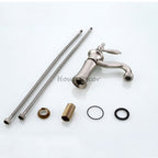 Brushed Nickel bath shower mixer tap single lever control detail view