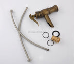 Antique Brass bath shower mixer tap deck mounted design detail view